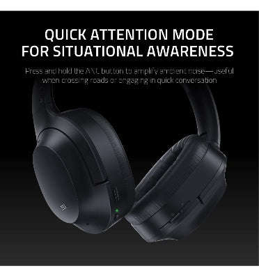 RAZER OPUS THX ACTIVE NOISE CANCELLING WIRELESS HEADPHONES CLASSIC BLACK