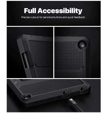 AMAZON FIRE HD 8" PLUS TABLET (2020) FULL BODY RUGGED PROTECTIVE CASE BLACK | MOKO
