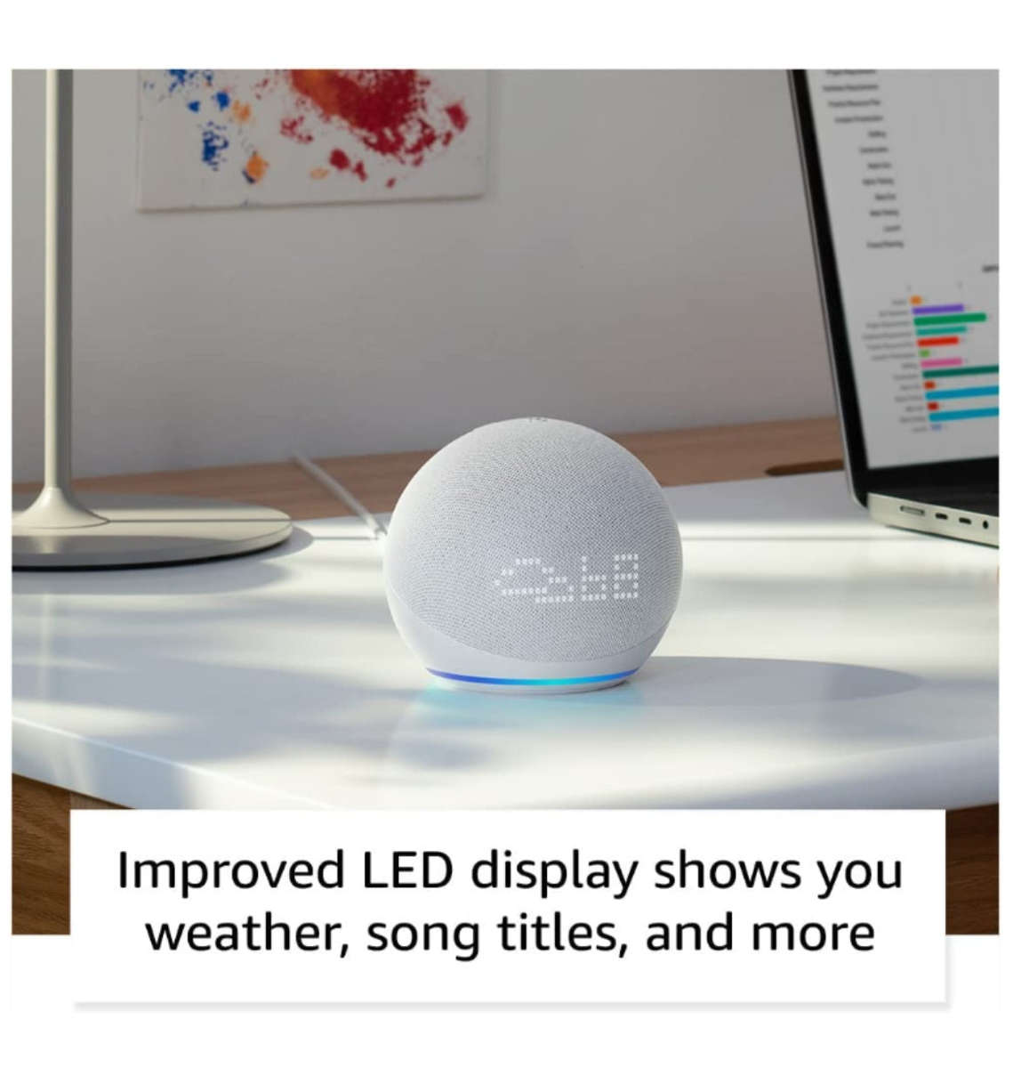 AMAZON ECHO DOT WITH CLOCK (2022) CLOUD BLUE