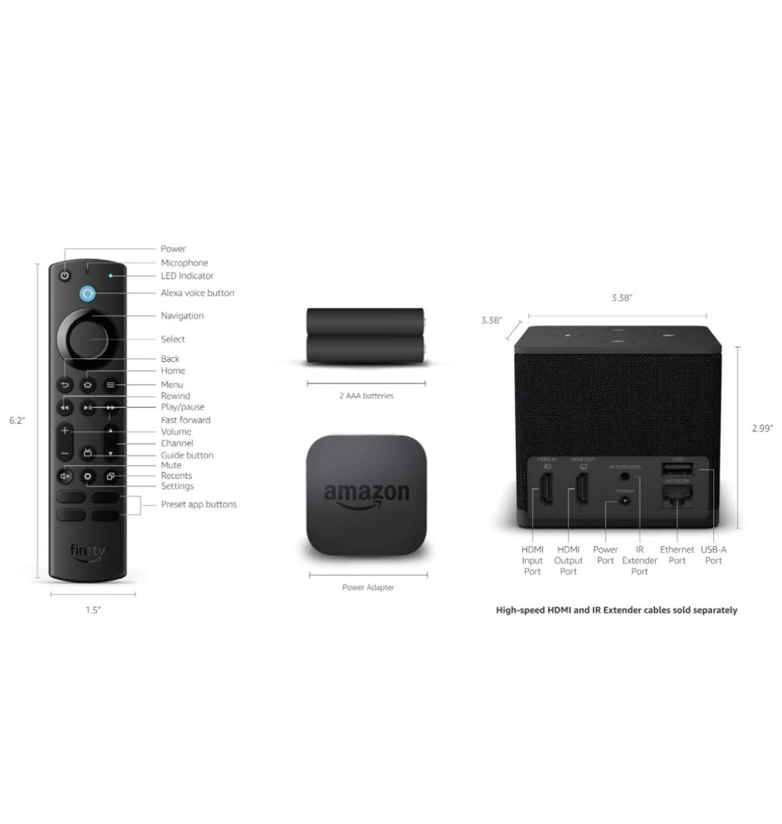 AMAZON FIRE TV CUBE STREAMING MEDIA PLAYER 4K ULTRA HD (2022)