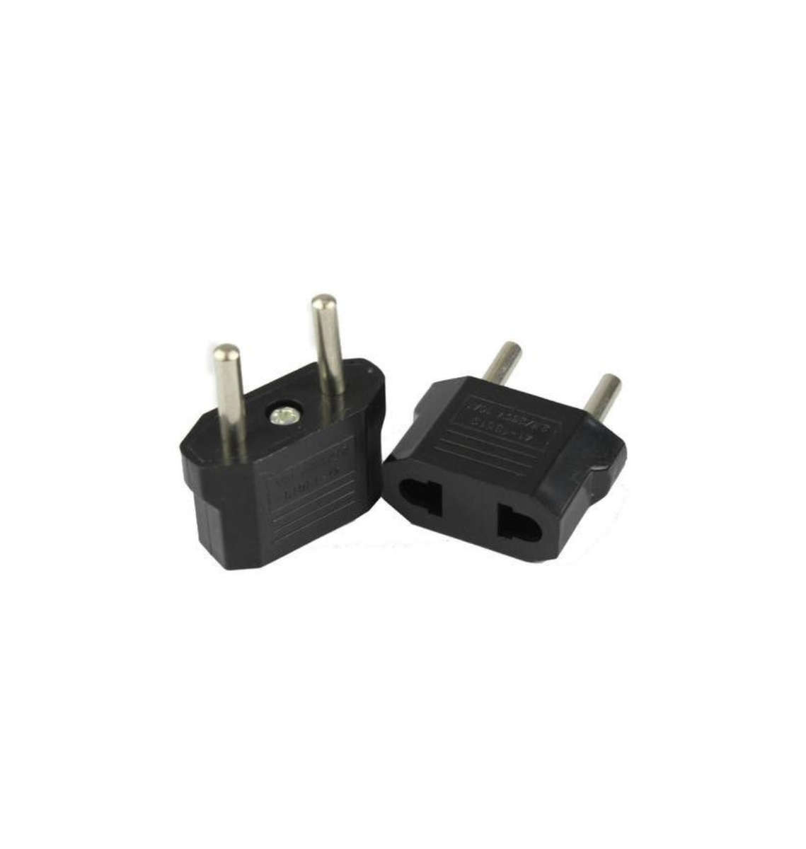 UNIVERSAL US TO SA/EU 2PIN POWER PLUG ADAPTER 5PK BLACK