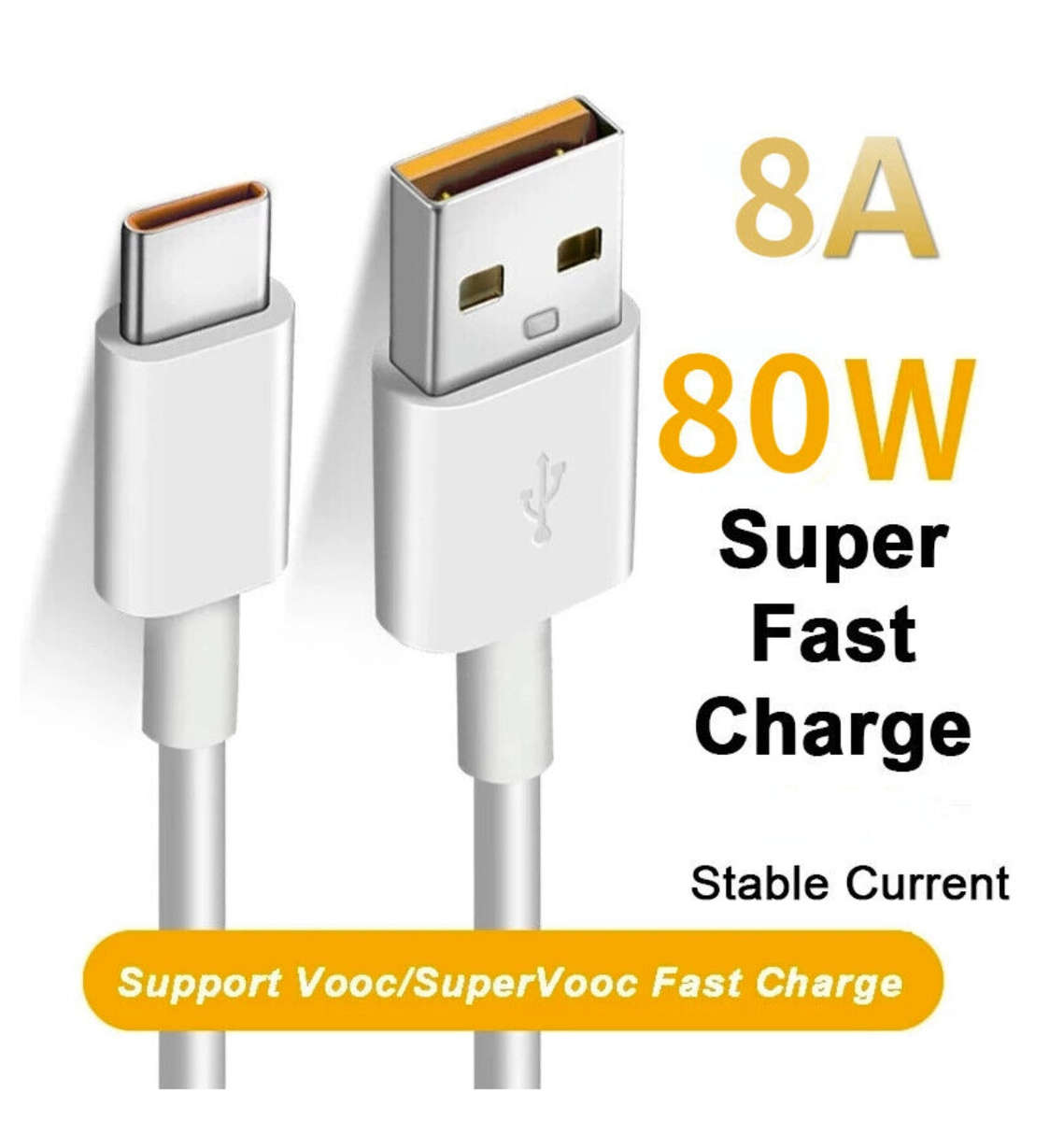 OPPO 80W SUPERVOOC FAST CHARGER & USB-C CABLE (OEM)