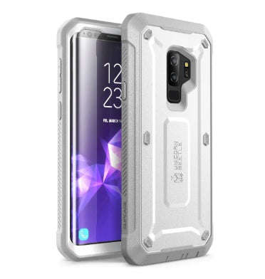 SAMSUNG GALAXY S9+ FULL BODY RUGGED PROTECTIVE CASE WITH SCREEN PROTECTOR WHITE | SUPCASE