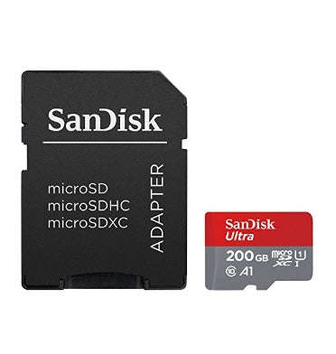 SANDISK ULTRA 200GB MICROSD MEMORY CARD WITH ADAPTER