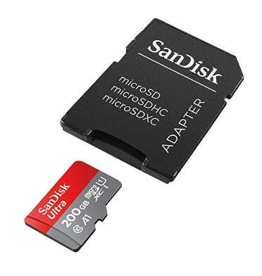 SANDISK ULTRA 200GB MICROSD MEMORY CARD WITH ADAPTER