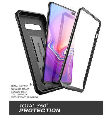 SAMSUNG GALAXY S10+ FULL BODY RUGGED PROTECTIVE CASE BLACK | SUPCASE