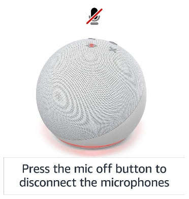 AMAZON ECHO DOT WITH CLOCK (2020) GLACIER WHITE