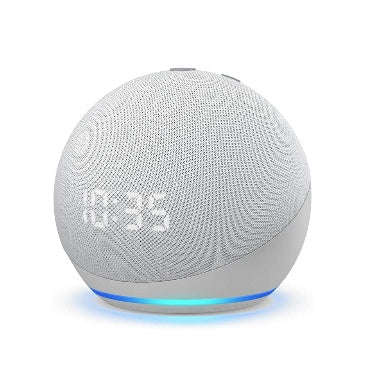 AMAZON ECHO DOT WITH CLOCK (2020) GLACIER WHITE