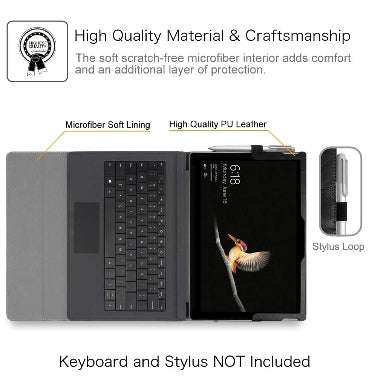 MICROSOFT SURFACE GO BUSINESS STAND/FOLIO COVER BLACK | FINTIE