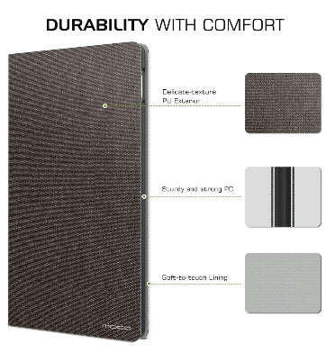 AMAZON FIRE HD 10" TABLET (2019) SLIM STAND/FOLIO COVER SLATE COFFEE | MOKO