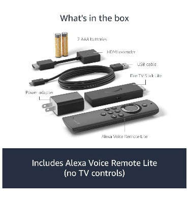 AMAZON FIRE TV STICK LITE (2020) STREAMING MEDIA PLAYER WITH ALEXA VOICE REMOTE