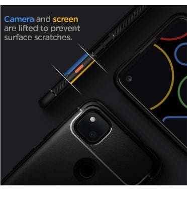 GOOGLE PIXEL 4A PREMIUM RUGGED ARMOR CASE BLACK | SPIGEN