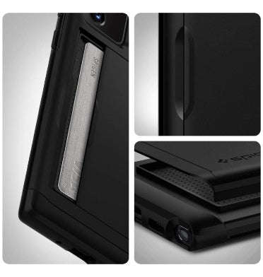 SAMSUNG GALAXY NOTE 20 ULTRA PREMIUM SLIM ARMOR CARD CASE BLACK | SPIGEN