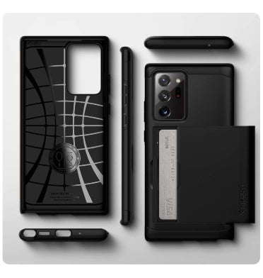 SAMSUNG GALAXY NOTE 20 ULTRA PREMIUM SLIM ARMOR CARD CASE BLACK | SPIGEN