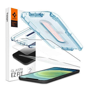 IPHONE 12 MINI GLAS.TR EZ FIT PREMIUM TEMPERED GLASS SCREEN PROTECTOR 2PK | SPIGEN