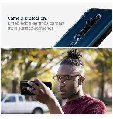 ONEPLUS 7T PRO PREMIUM HYBRID CASE CLEAR/BLACK | SPIGEN