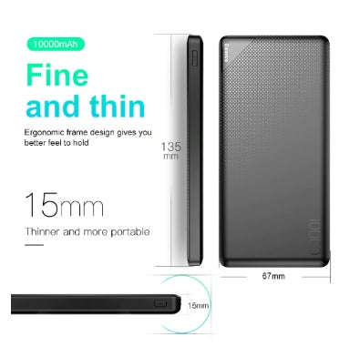 BASEUS M31 10000mAh DUAL USB SLIM POWERBANK BLACK