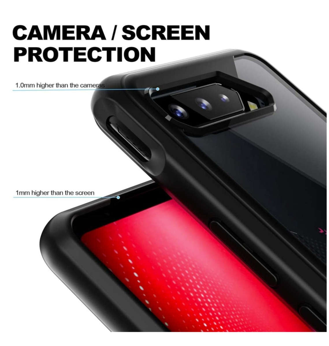 ASUS ROG PHONE 5 PREMIUM HYBRID BUMPER CASE BLACK/CLEAR