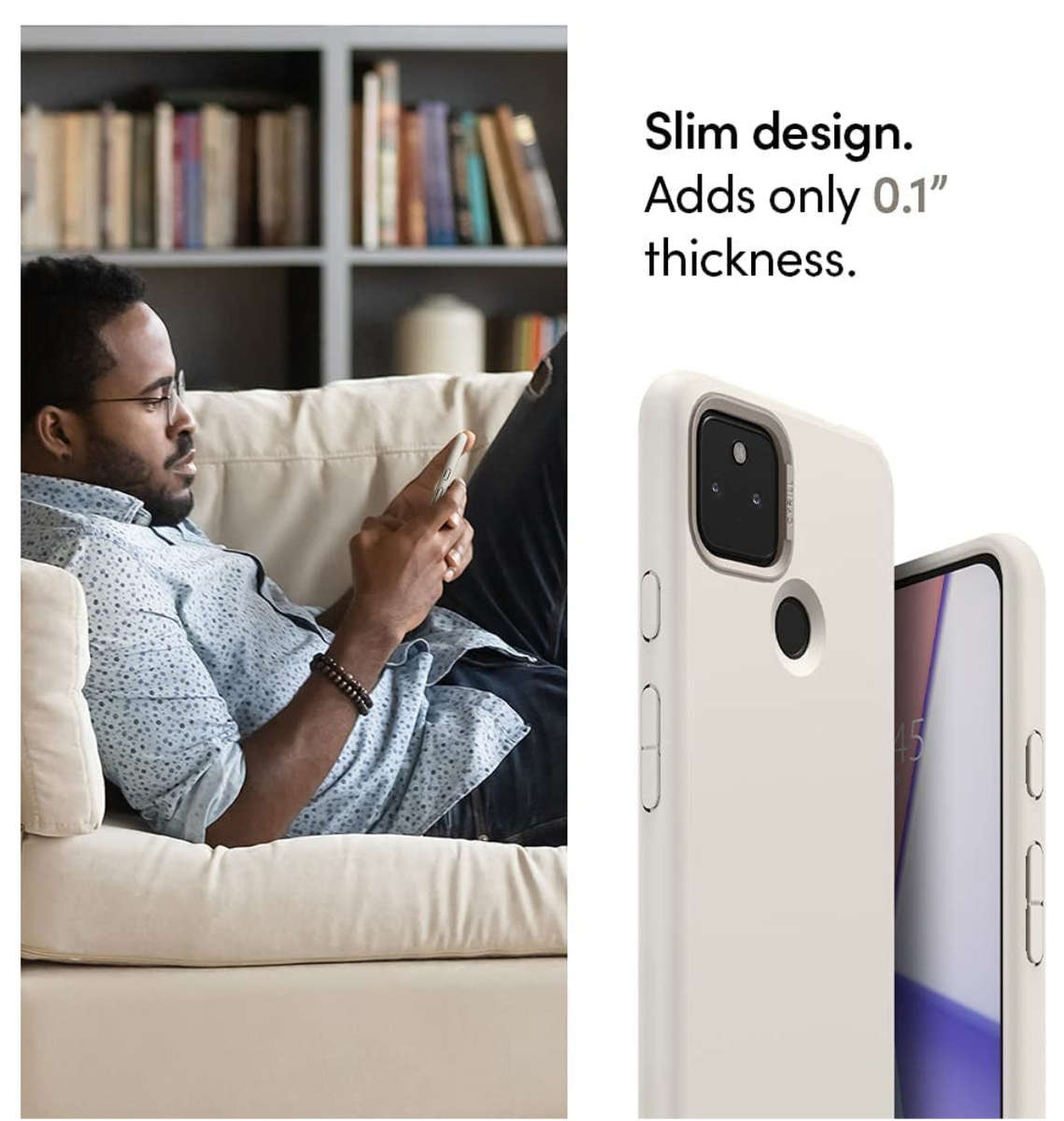 GOOGLE PIXEL 5A 5G PREMIUM SLIM COLOR BRICK CASE STONE | CYRILL