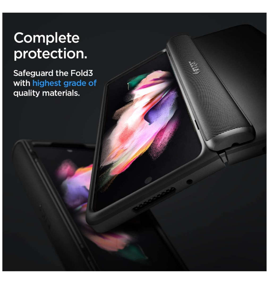 SAMSUNG GALAXY Z FOLD 3 5G PREMIUM SLIM ARMOR PRO CASE BLACK | SPIGEN