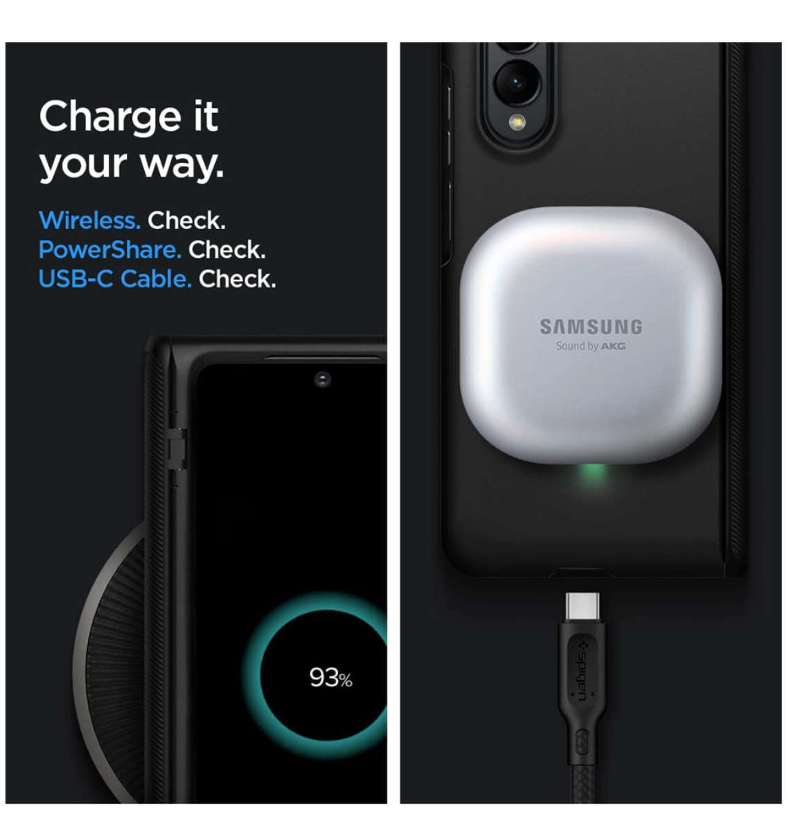 SAMSUNG GALAXY Z FOLD 3 5G PREMIUM SLIM ARMOR PRO CASE BLACK | SPIGEN