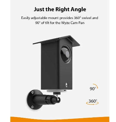 WYZE CAM PAN OUTDOOR WALL MOUNT PROTECTIVE COVER & BRACKET BLACK