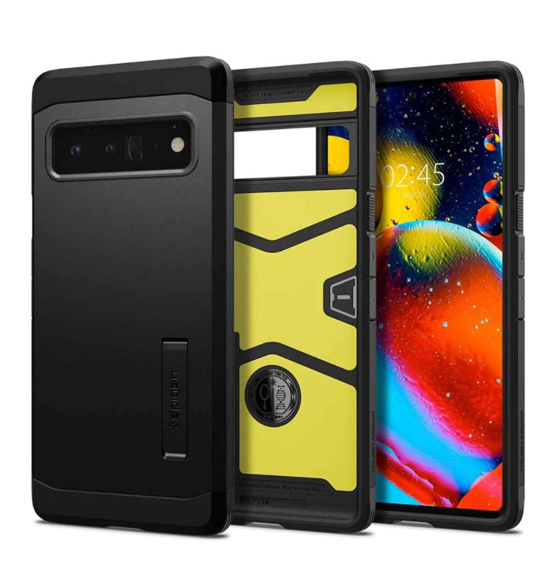 GOOGLE PIXEL 6 PRO PREMIUM TOUGH ARMOR CASE BLACK | SPIGEN