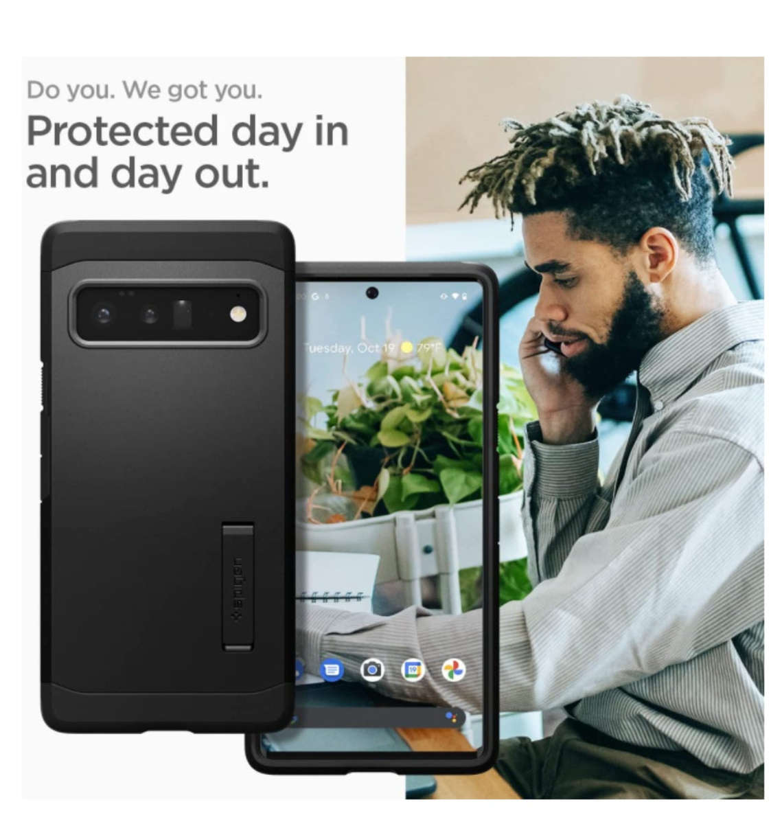 GOOGLE PIXEL 6 PRO PREMIUM TOUGH ARMOR CASE BLACK | SPIGEN