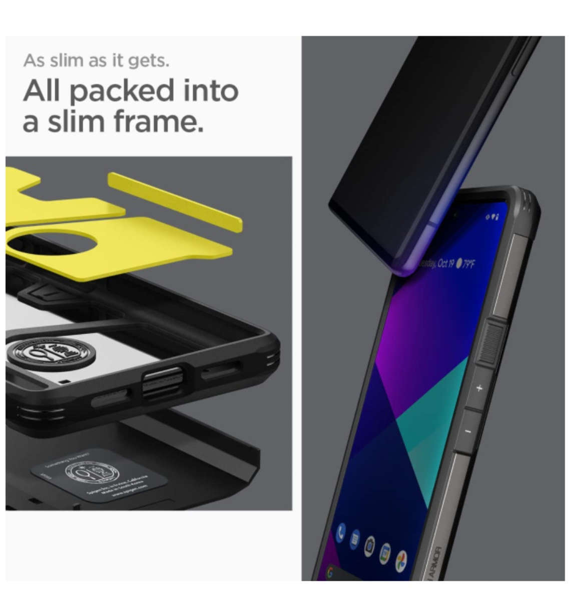 GOOGLE PIXEL 6 PRO PREMIUM TOUGH ARMOR CASE BLACK | SPIGEN