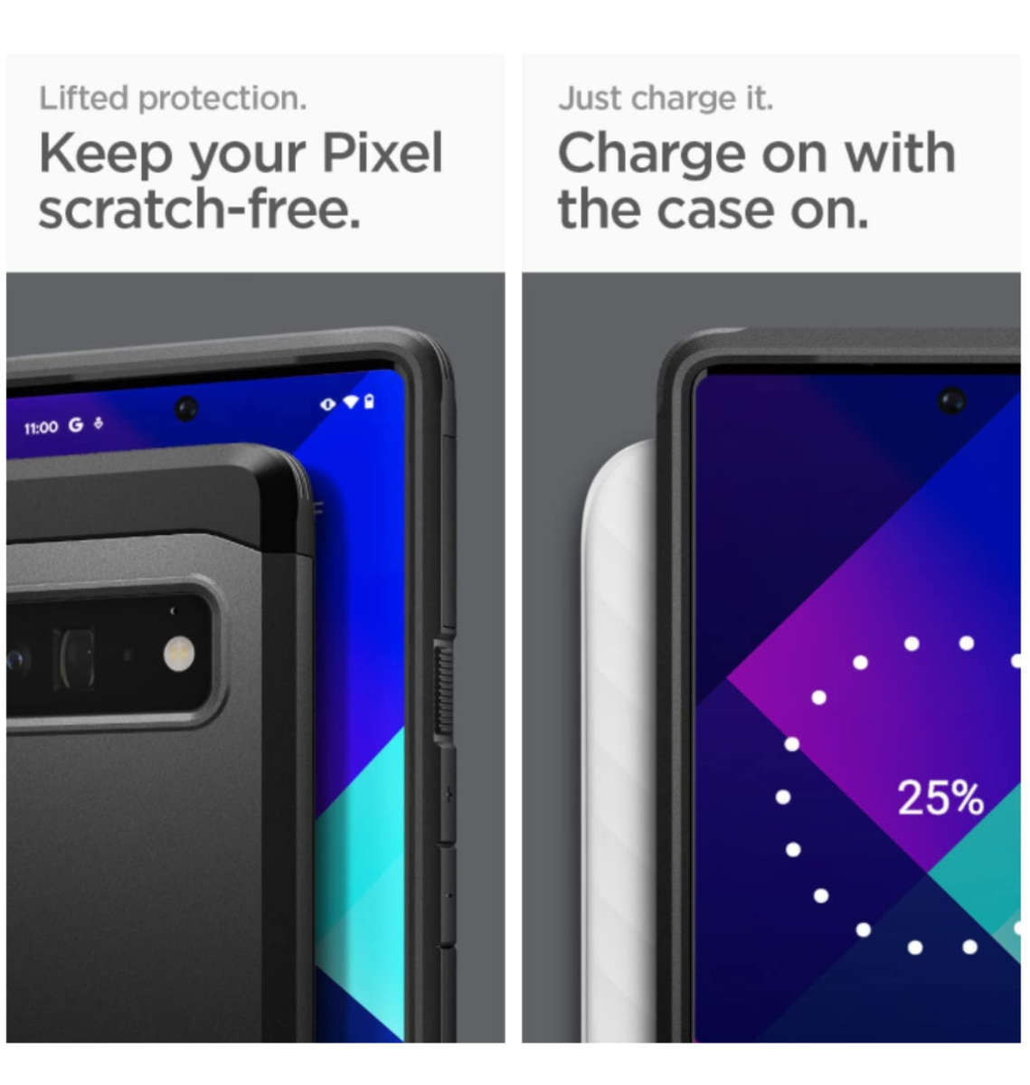 GOOGLE PIXEL 6 PRO PREMIUM TOUGH ARMOR CASE BLACK | SPIGEN