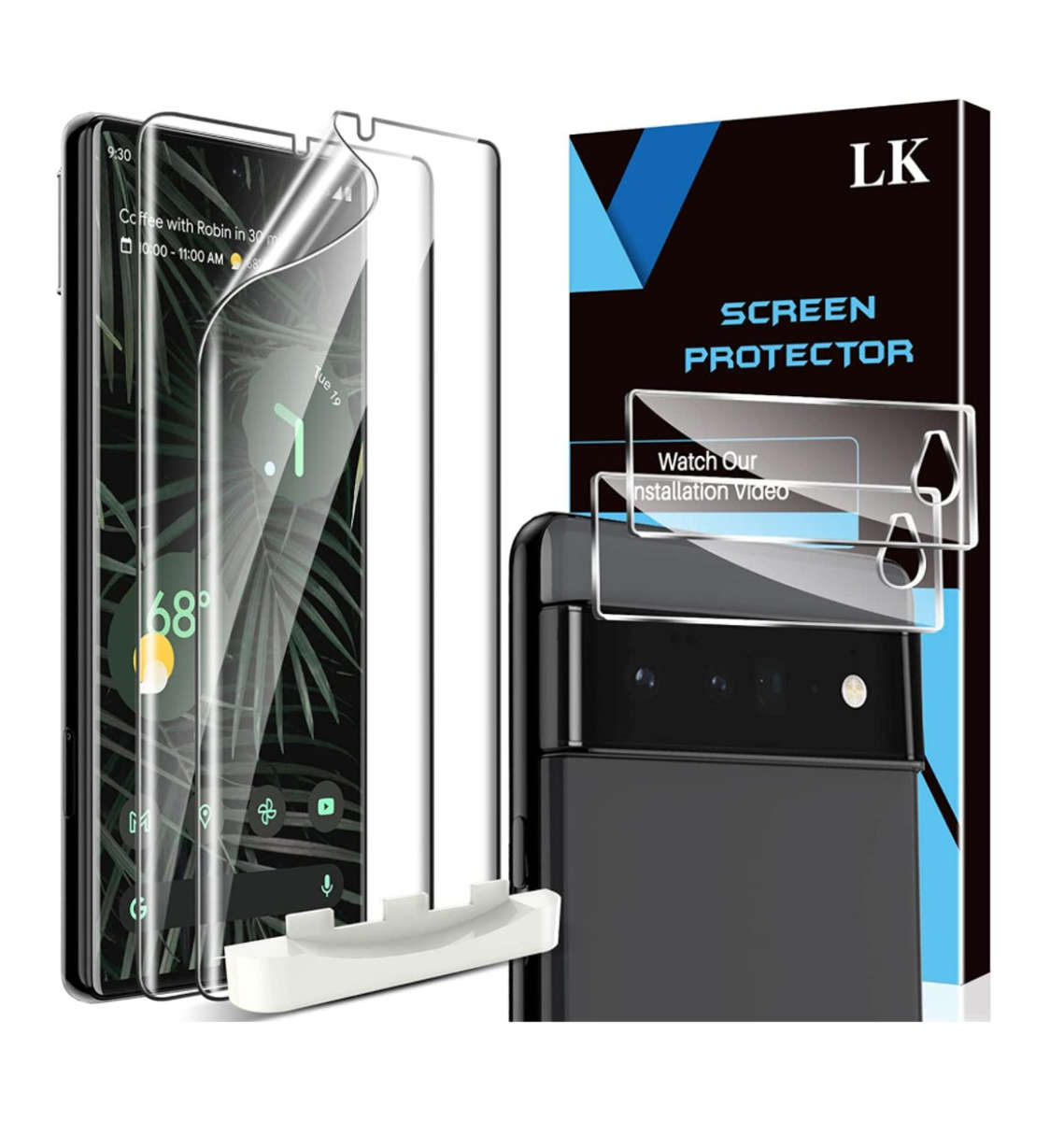 GOOGLE PIXEL 6 PRO PREMIUM FILM SCREEN PROTECTOR AND TEMPERED CAMERA LENS PROTECTOR 4PK | LK