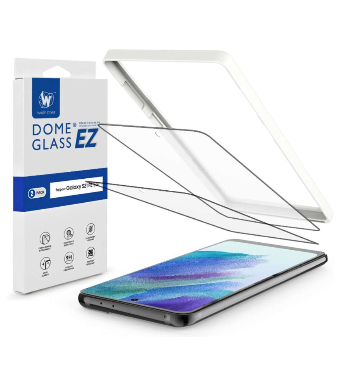 SAMSUNG GALAXY S21 FE PREMIUM TEMPERED GLASS SCREEN PROTECTOR 2PK | WHITESTONE