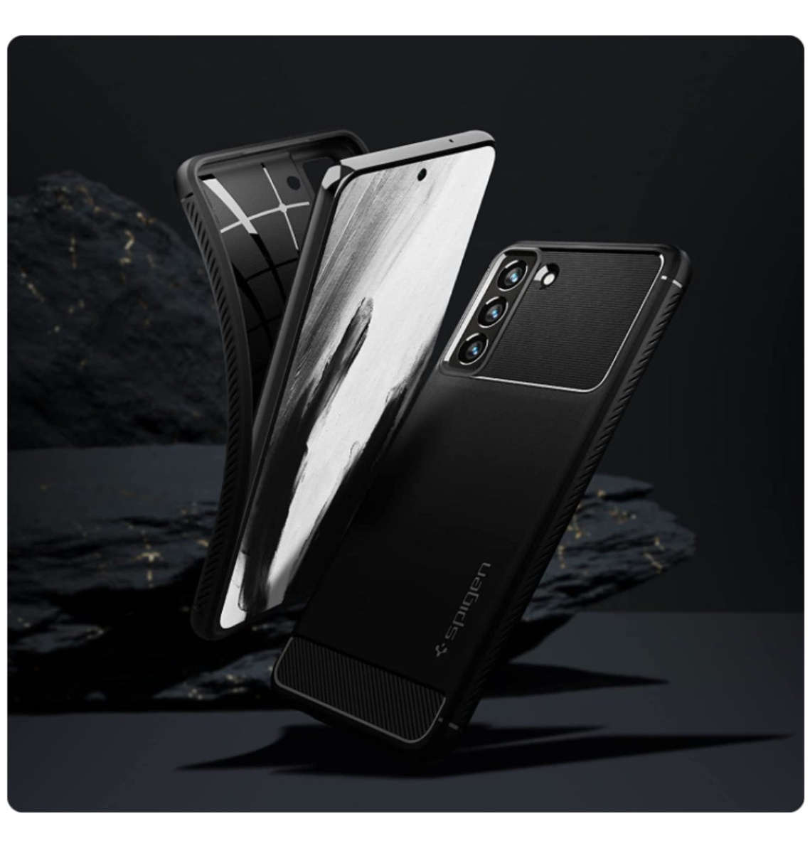 SAMSUNG GALAXY S21 FE PREMIUM RUGGED CASE BLACK | SPIGEN