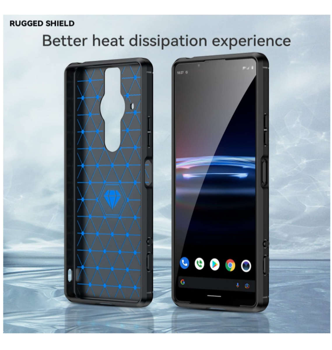 SONY XPERIA PRO-I (2022) ULTRA SLIM BRUSHED CARBON FIBRE DESIGN TPU CASE BLACK