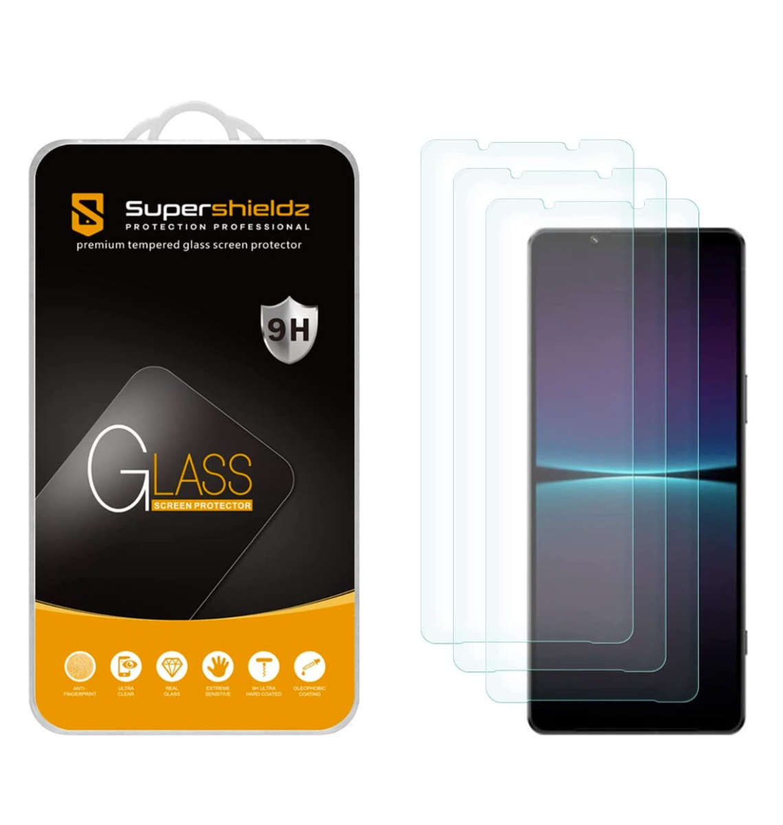 SONY XPERIA 1 IV PREMIUM TEMPERED GLASS SCREEN PROTECTOR 3PK | SUPERSHIELDZ