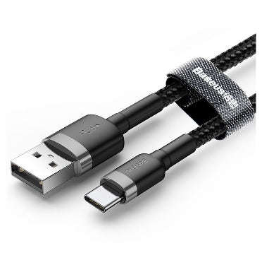 USB-C TO USB 3.0 BRAIDED NYLON FAST CHARGING CABLE 2M BLACK | BASEUS