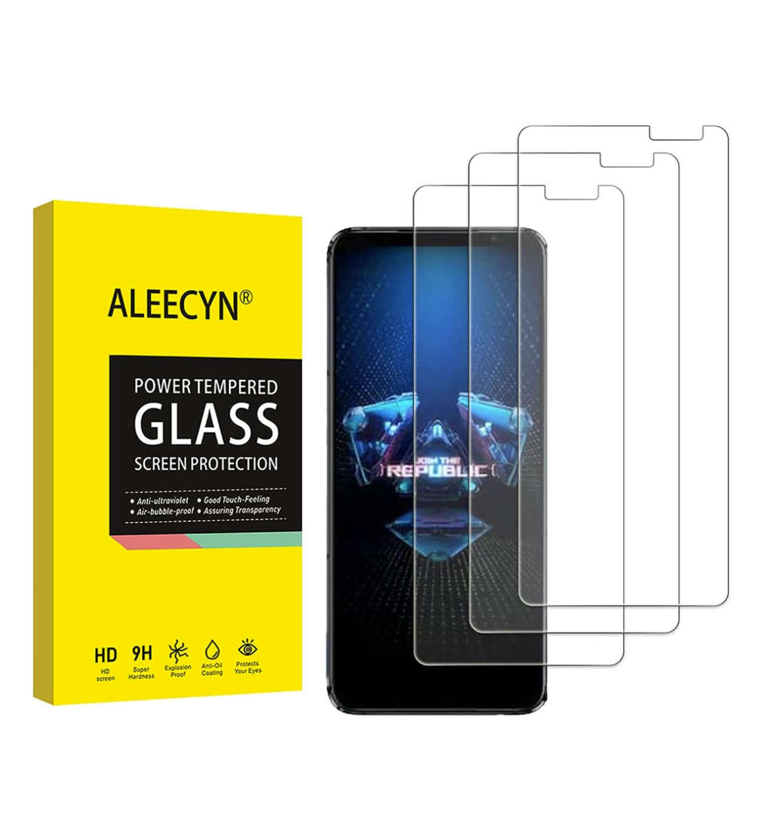ASUS ROG PHONE 5 PREMIUM TEMPERED GLASS SCREEN PROTECTOR 3PK