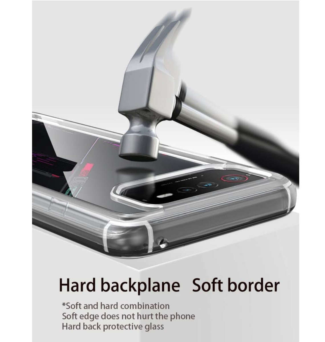 ASUS ROG PHONE 6 PREMIUM HYBRID BUMPER CASE CLEAR