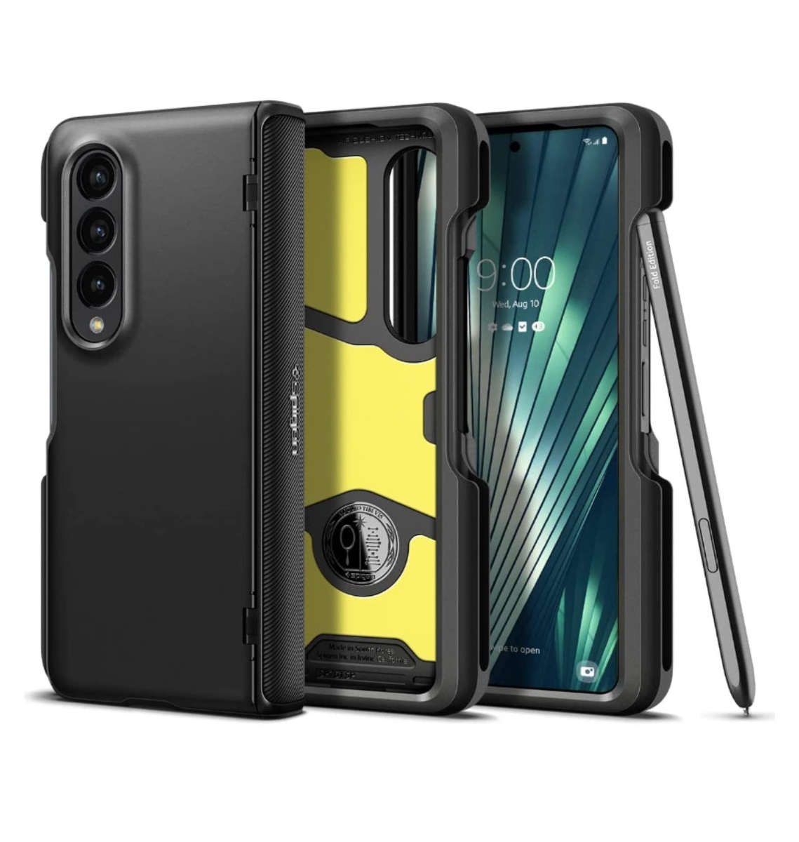 SAMSUNG GALAXY Z FOLD 4 PREMIUM SLIM ARMOR PRO PEN EDITION CASE BLACK | SPIGEN
