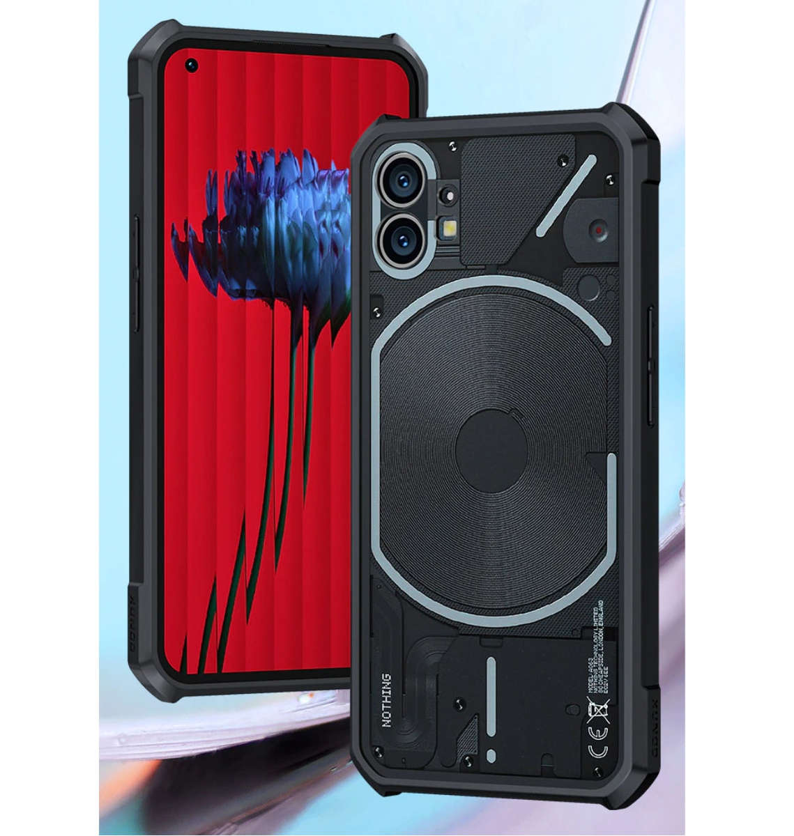 NOTHING PHONE (1) PREMIUM SLIM FIT TPU MAGSAFE BUMPER CASE BLACK/CLEAR