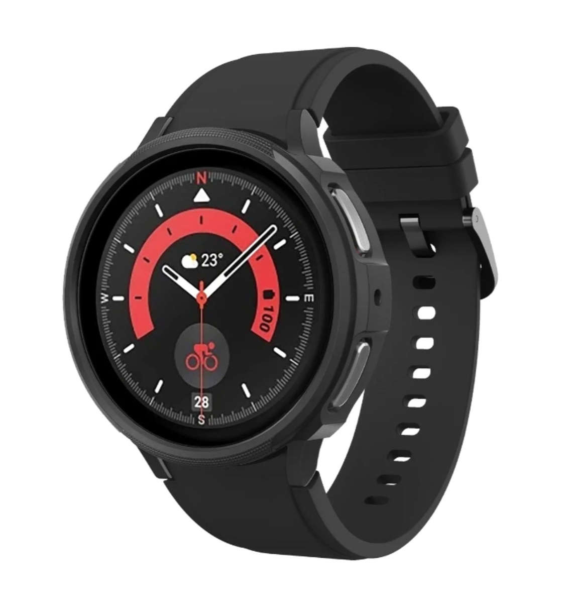 SAMSUNG GALAXY WATCH 5 PRO PREMIUM LIQUID AIR ARMOR CASE 45MM MATTE BLACK | SPIGEN