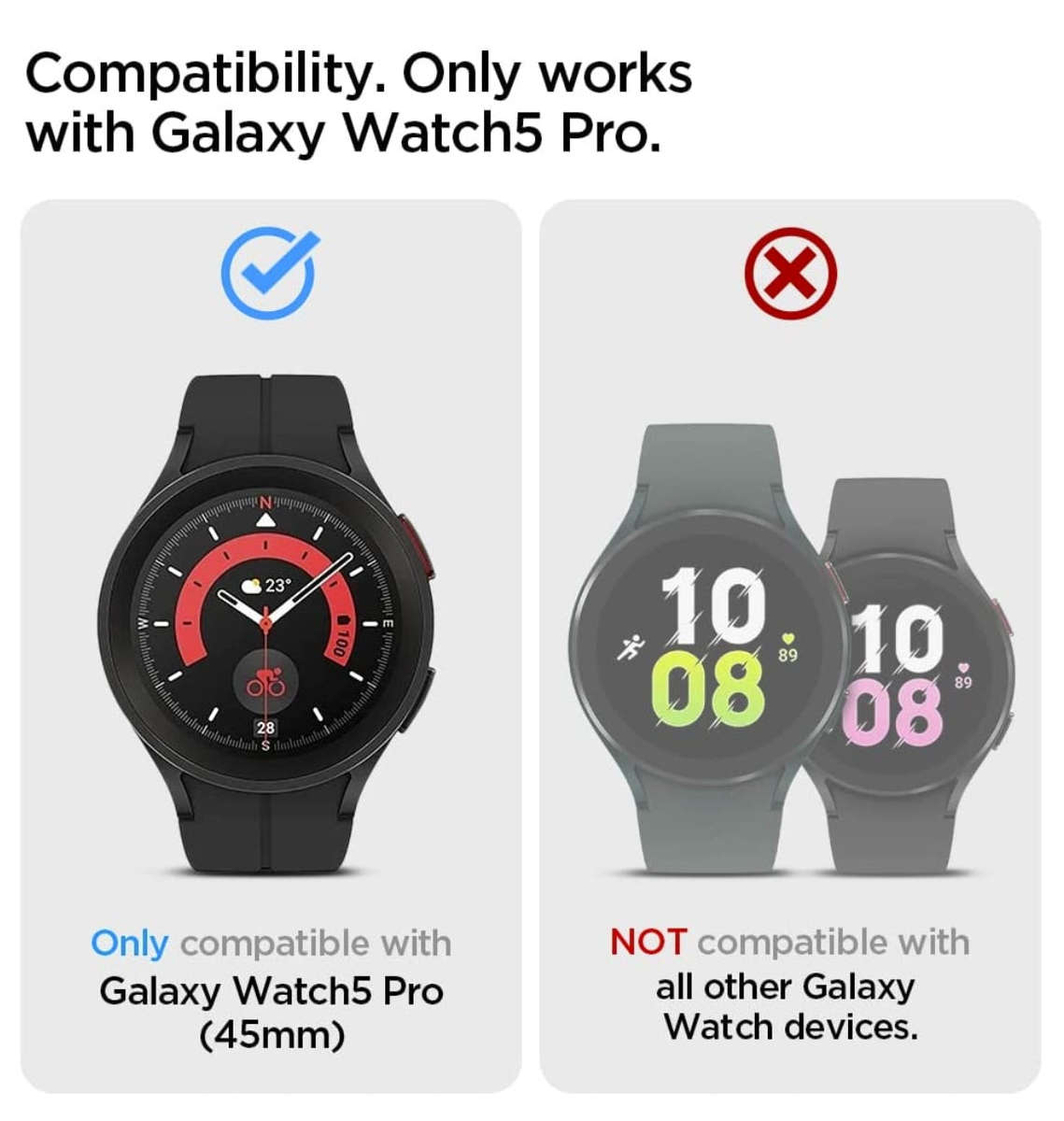 SAMSUNG GALAXY WATCH 5 PRO PREMIUM LIQUID AIR ARMOR CASE 45MM MATTE BLACK | SPIGEN