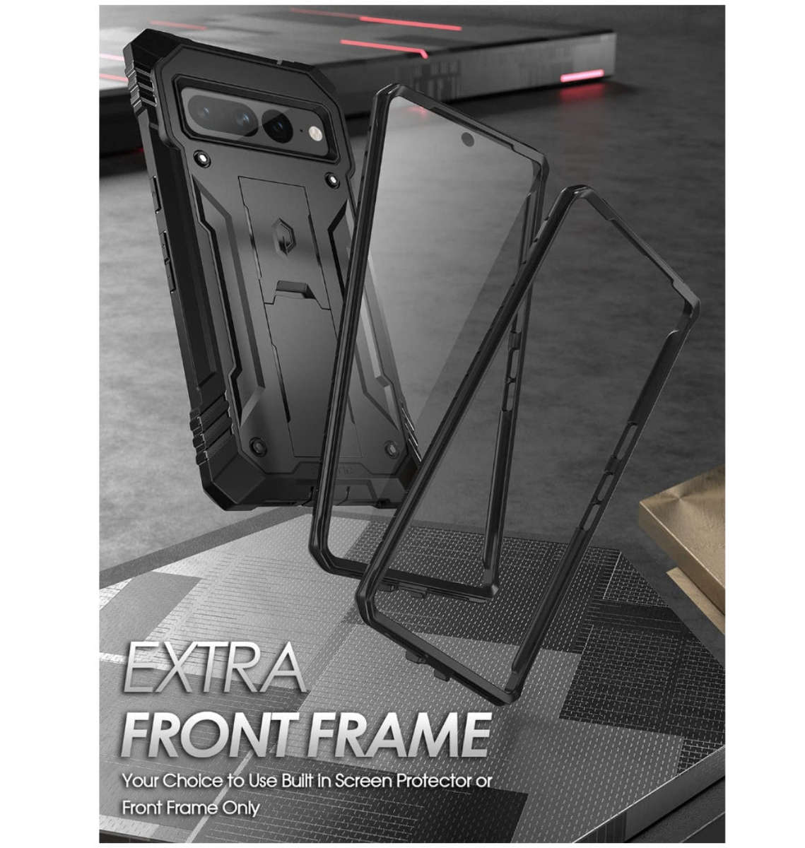 GOOGLE PIXEL 7 PREMIUM FULL BODY RUGGED REVOLUTION SERIES CASE BLACK | POETIC