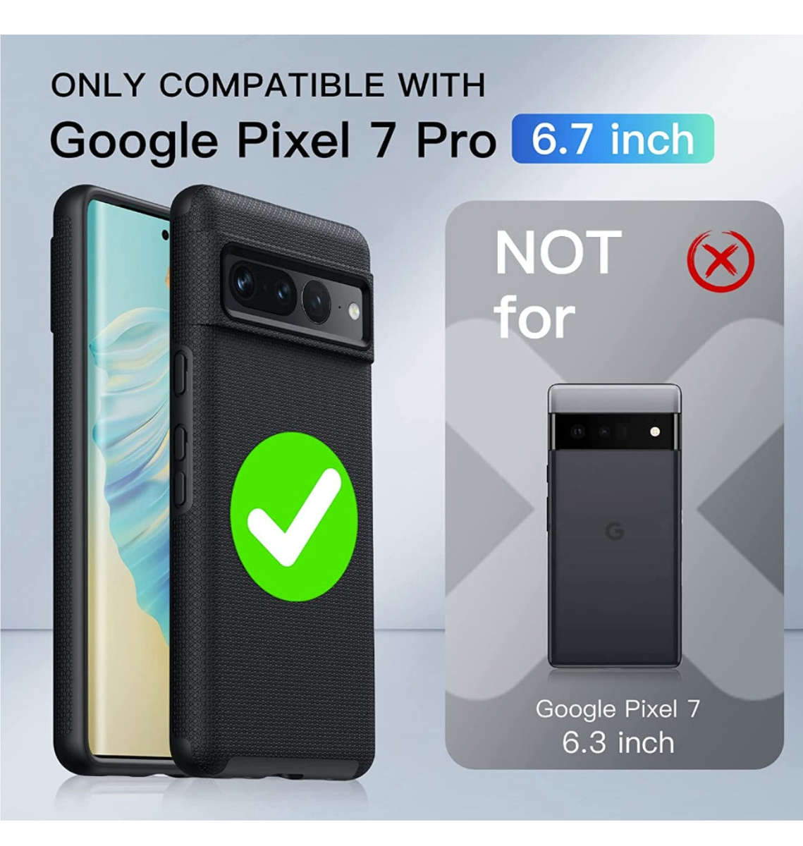 GOOGLE PIXEL 7 PRO GUARDIAN SERIES DUAL LAYER PROTECTIVE CASE BLACK | MEIFIGNO