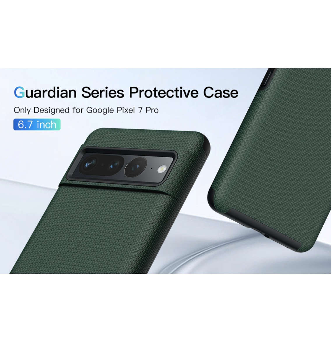 GOOGLE PIXEL 7 PRO GUARDIAN SERIES DUAL LAYER PROTECTIVE CASE BLACK | MEIFIGNO