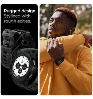 SAMSUNG GALAXY WATCH 4 CLASSIC PREMIUM RUGGED ARMOR PRO CASE 42MM BLACK | SPIGEN