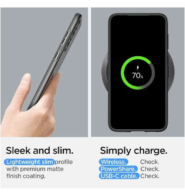 SAMSUNG GALAXY S23 PREMIUM SLIM THIN FIT CASE BLACK | SPIGEN