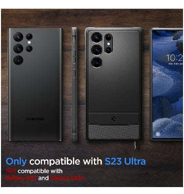 SAMSUNG GALAXY S23 ULTRA PREMIUM RUGGED CASE BLACK | SPIGEN