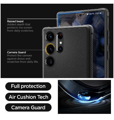 SAMSUNG GALAXY S23 ULTRA PREMIUM RUGGED CASE BLACK | SPIGEN