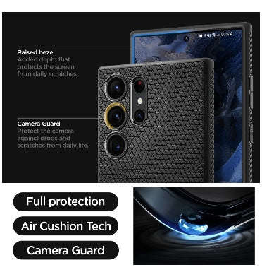 SAMSUNG GALAXY S23 ULTRA PREMIUM SLIM LIQUID AIR CASE BLACK | SPIGEN